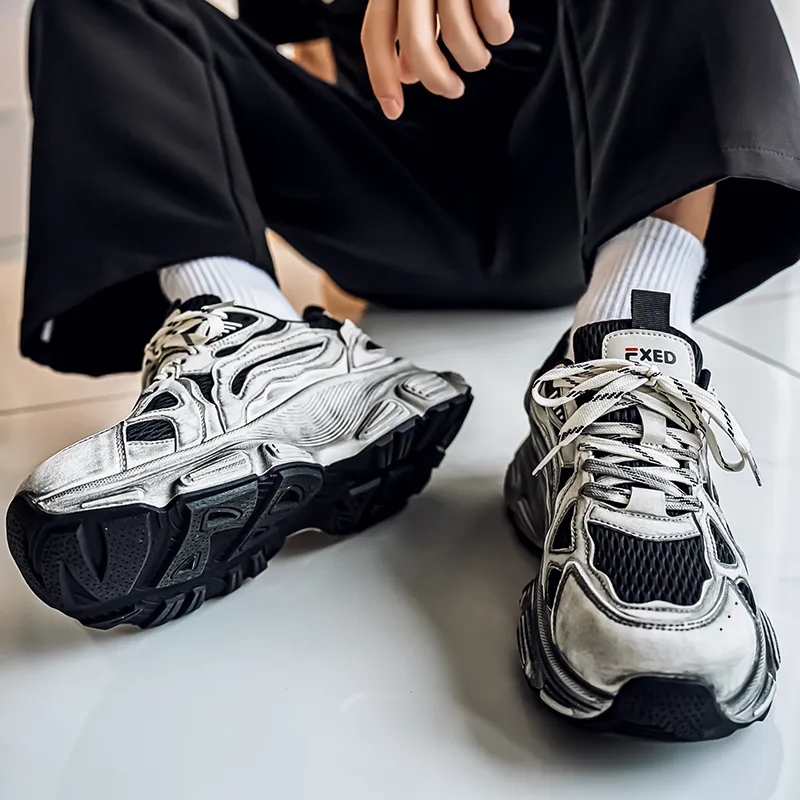 Kung Fu Partners Moisture Wicking And Breathable Low Top Chunky Sneakers Men's-7