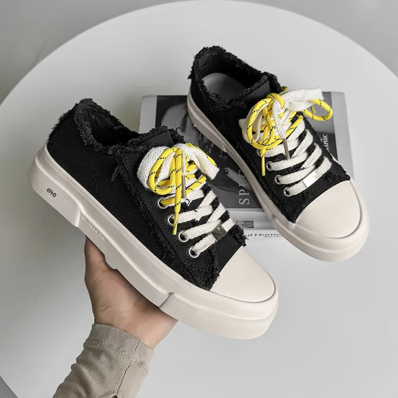 Kung Fu Partners Low Top Canvas Shoes Men's-1