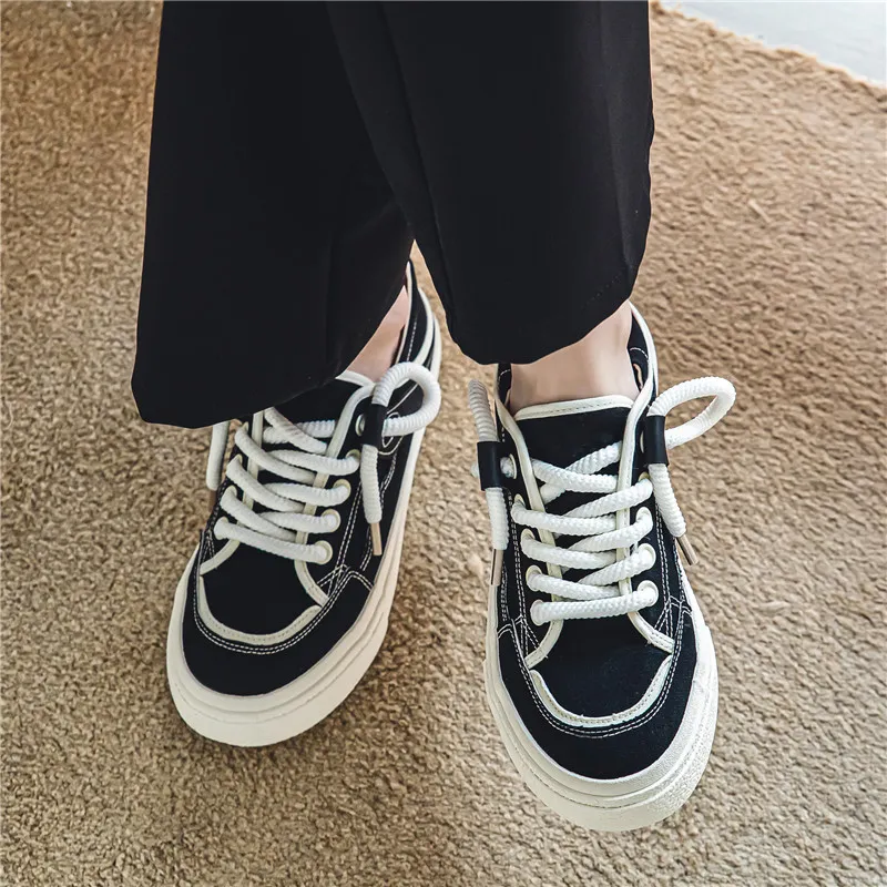 Kung Fu Partners Anti Slip Wear Resistant Low Top Canvas Shoes Unisex-3