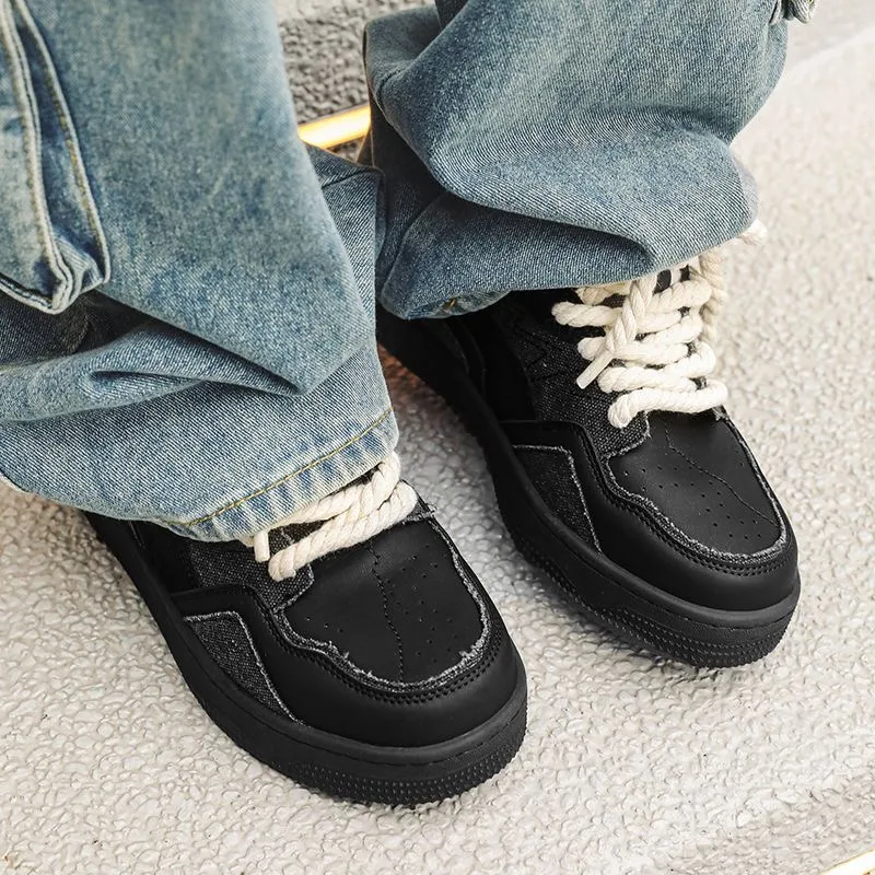 Kung Fu Partners Slip Resistant Cushioning Abrasion Resistant Breathable Low Top Skateboard Shoes Men's Black-6