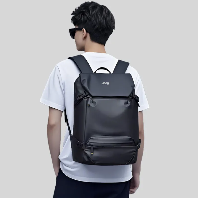 Jeep PU Backpack Medium Size Men's Multicolor-5