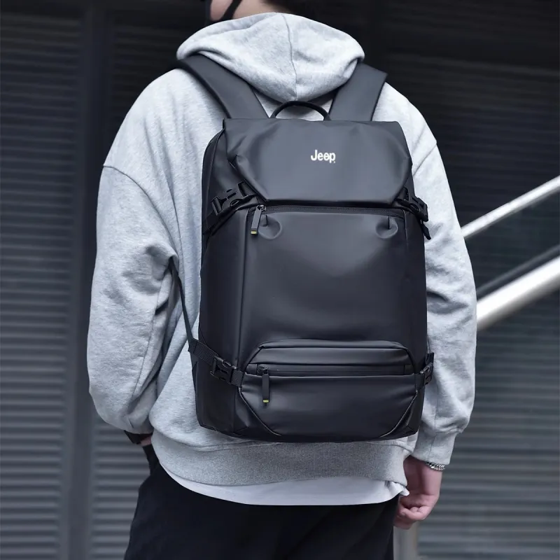 Jeep PU Backpack Medium Size Men's Multicolor-1