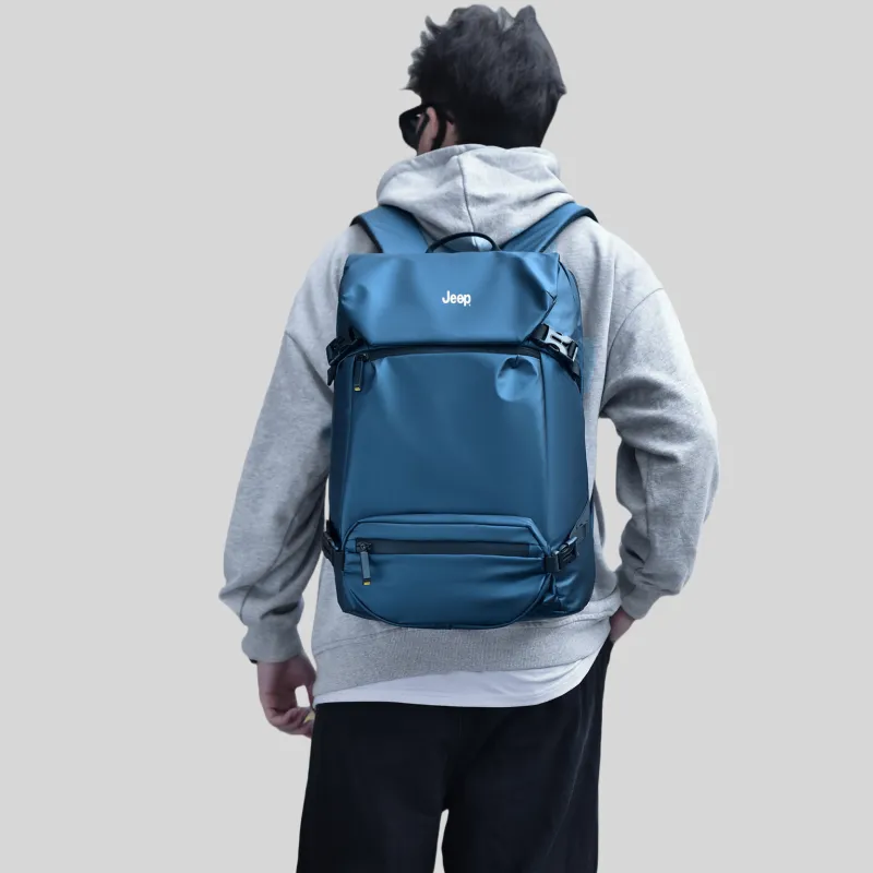 Jeep PU Backpack Medium Size Men's Multicolor-7