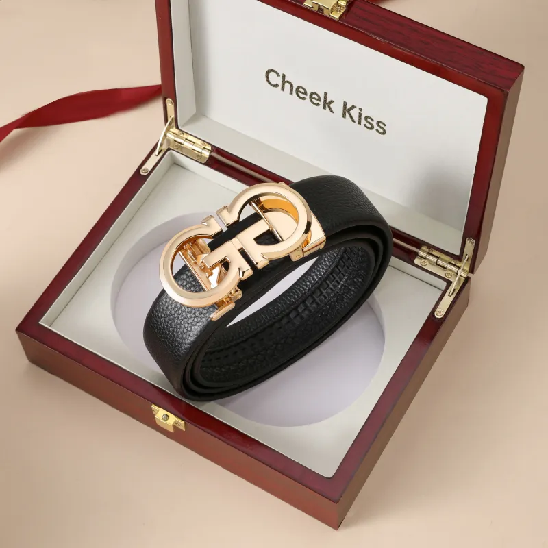 Cheekkiss Cow Leather Belts Men's 3.5cm-8