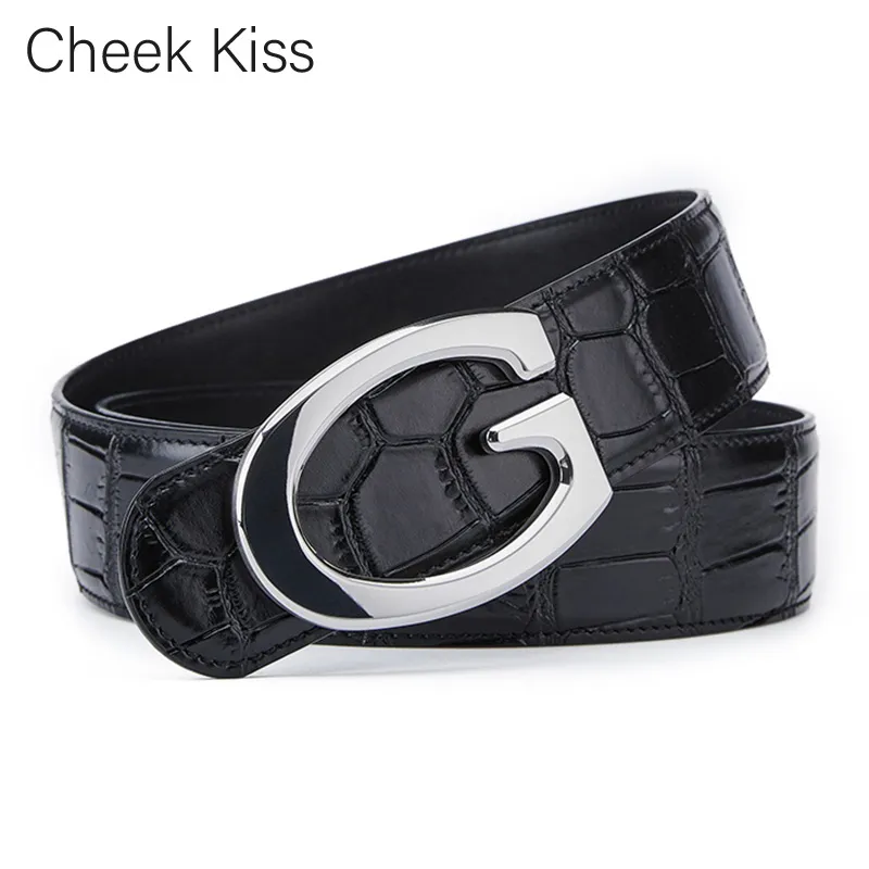 Cheekkiss Top Grain Cow Leather Belts Men's 3.8cm-4