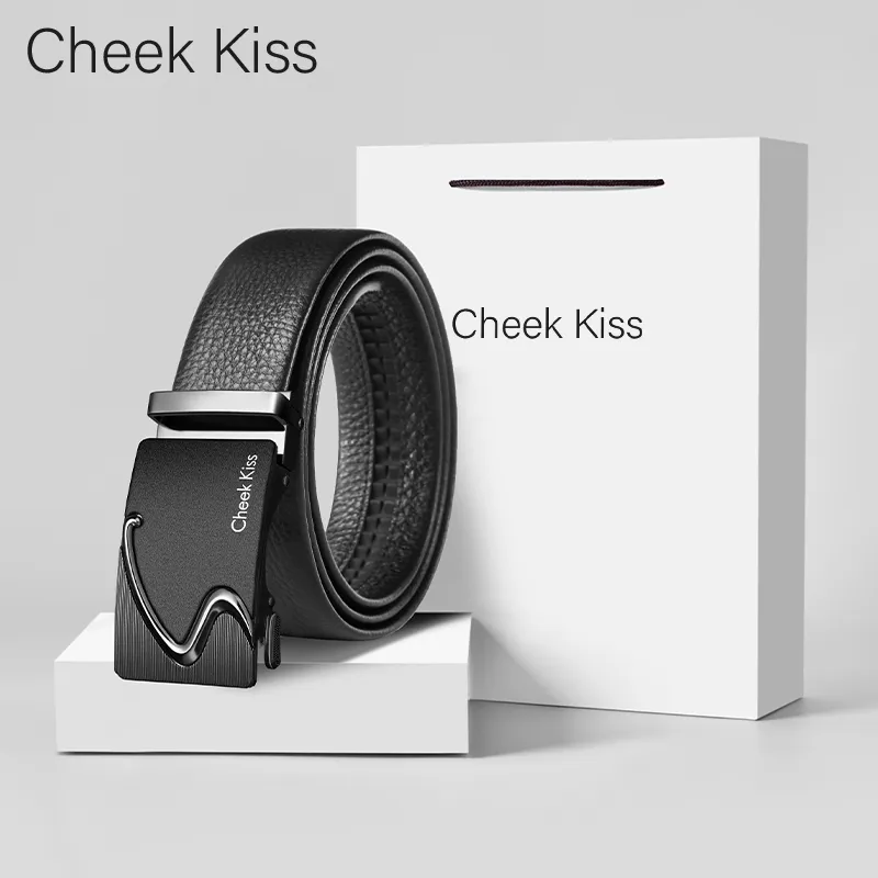 Cheekkiss Cow Leather Belts Men's 3.5cm-1