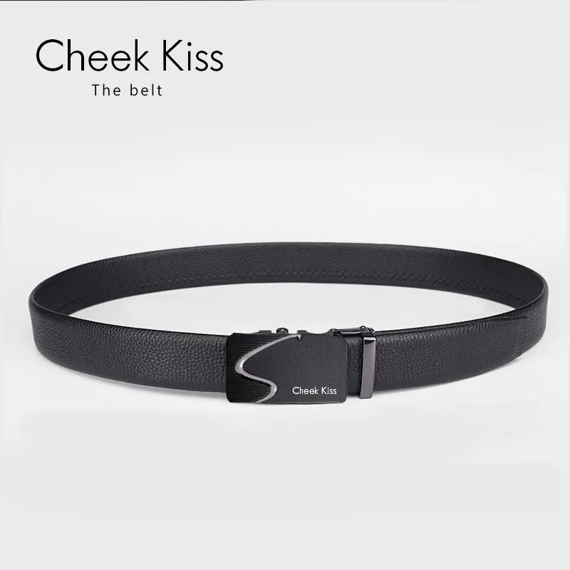 Cheekkiss Cow Leather Belts Men's 3.5cm-2