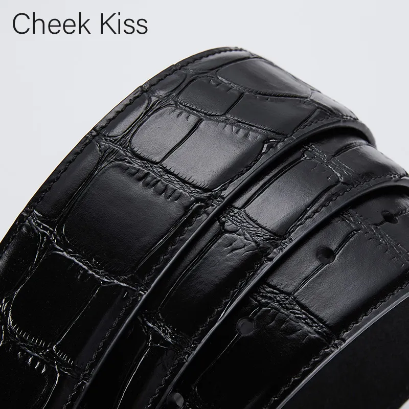 Cheekkiss Top Grain Cow Leather Belts Men's 3.8cm-6