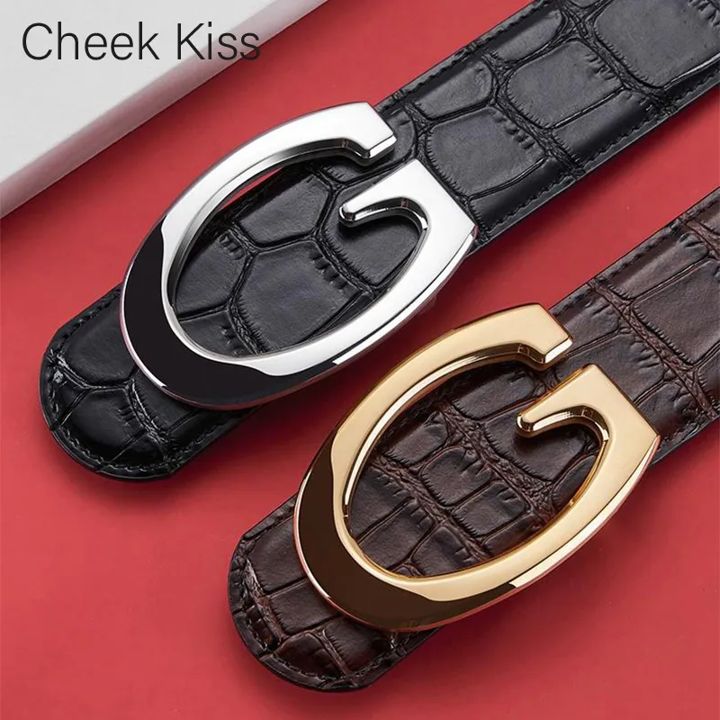 Cheekkiss Top Grain Cow Leather Belts Men's 3.8cm-2