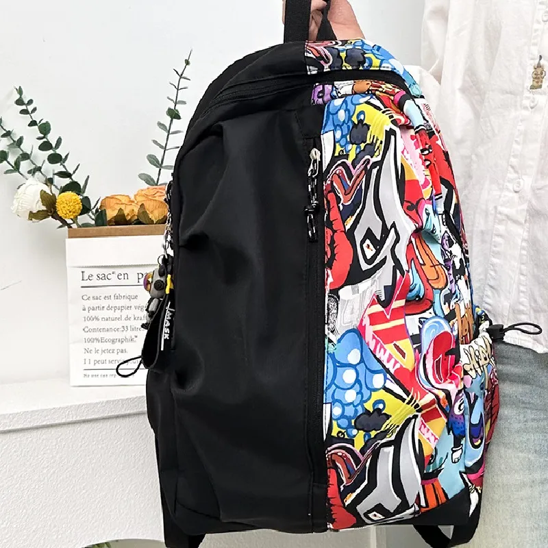 Izex Nylon Fabric Backpack Regular Unisex Multicolor-7
