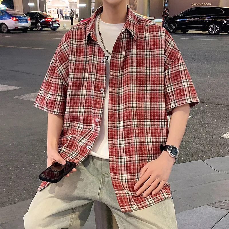 Izexx Shirts Unisex Red Plaid-3
