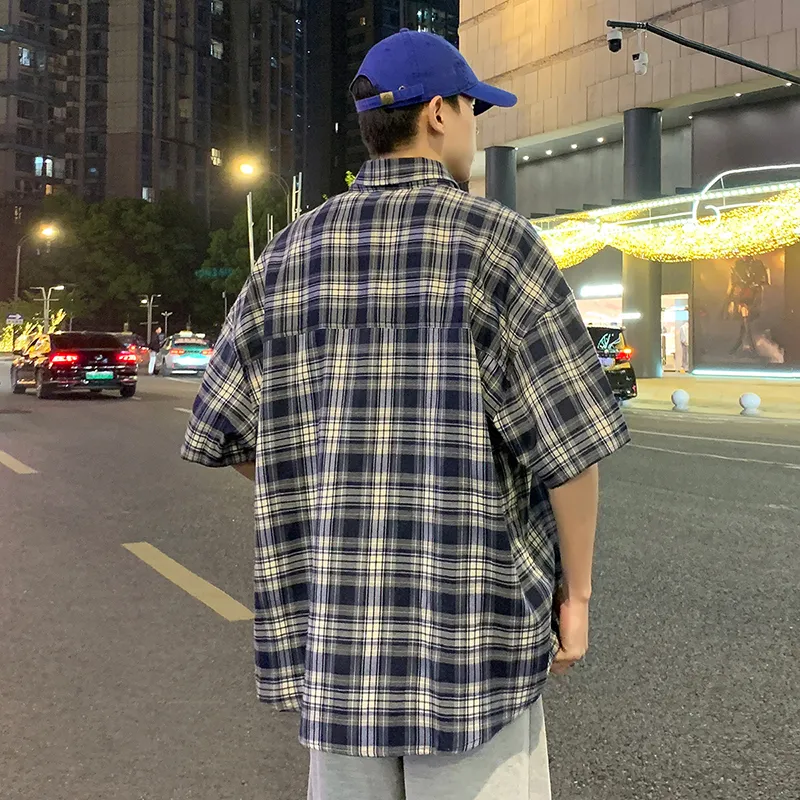Izexx Shirts Unisex Dark Blue Plaid-1