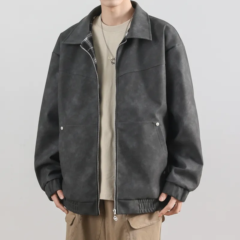 Izex Leather Jacket Unisex Black-7