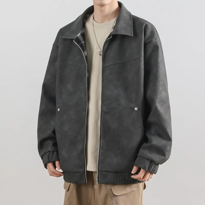 Izex Leather Jacket Unisex Black-6