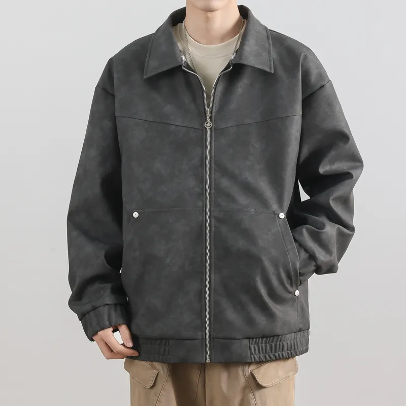 Izex Leather Jacket Unisex Black-4