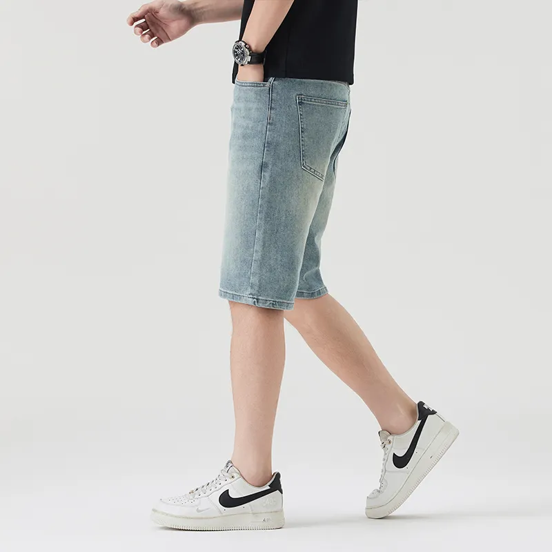 Izexx Denim Shorts Men Vintage Blue-4