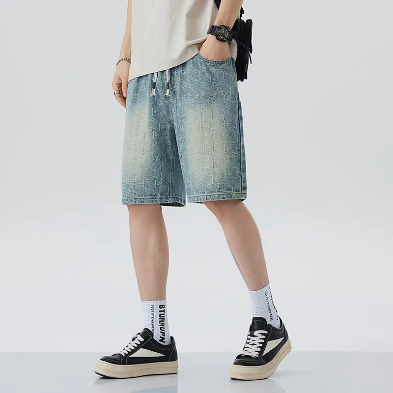 Izexx Denim Shorts Men Vintage Blue-4