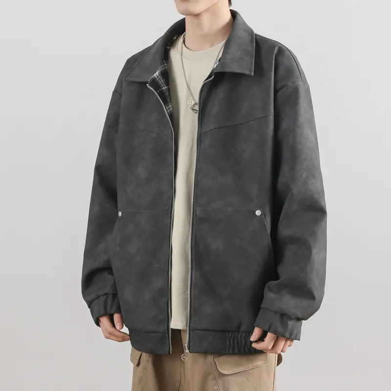 Izex Leather Jacket Unisex Black-5