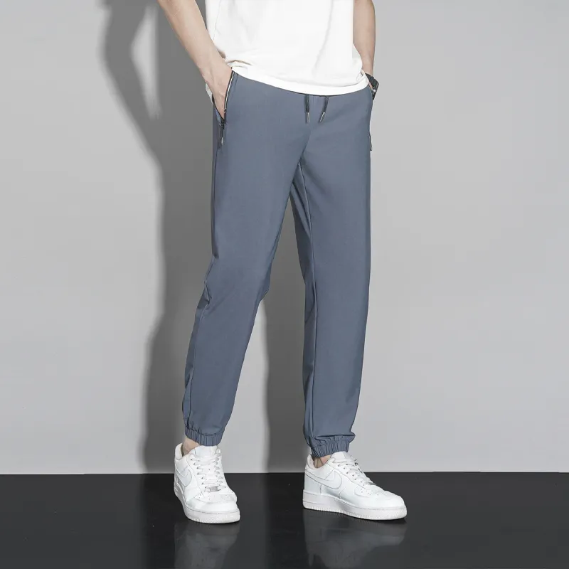 Izex Casual Pants Unisex Solid Color-2