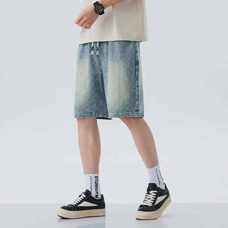 Izexx Denim Shorts Men Vintage Blue-3