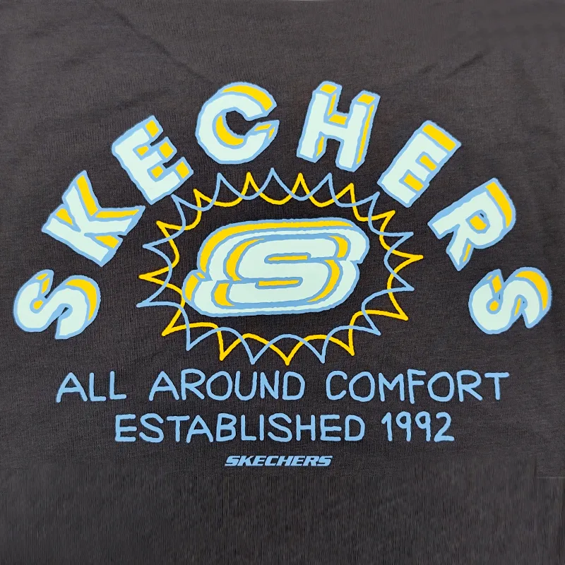 Skechers Colorful T Shirt Unisex Odyssey Gray 026R-5