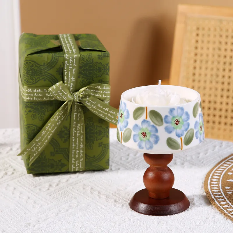 Emperor He French Traditional Chinese Style Raised Base Bowl And Candle Holder Desktop Ornament-5