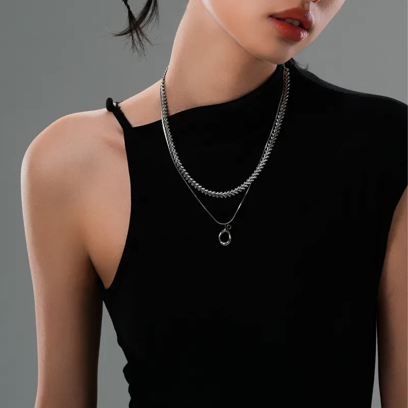 ACIUM Luxury, Layering, Titanium Steel Necklaces Unisex-2