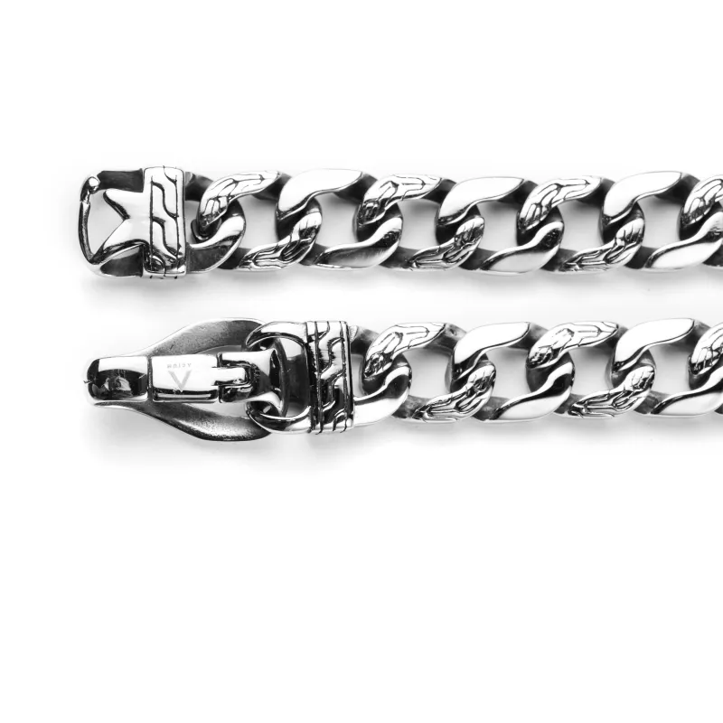 ACIUM Steel, Black Silver Bracelets Unisex-3