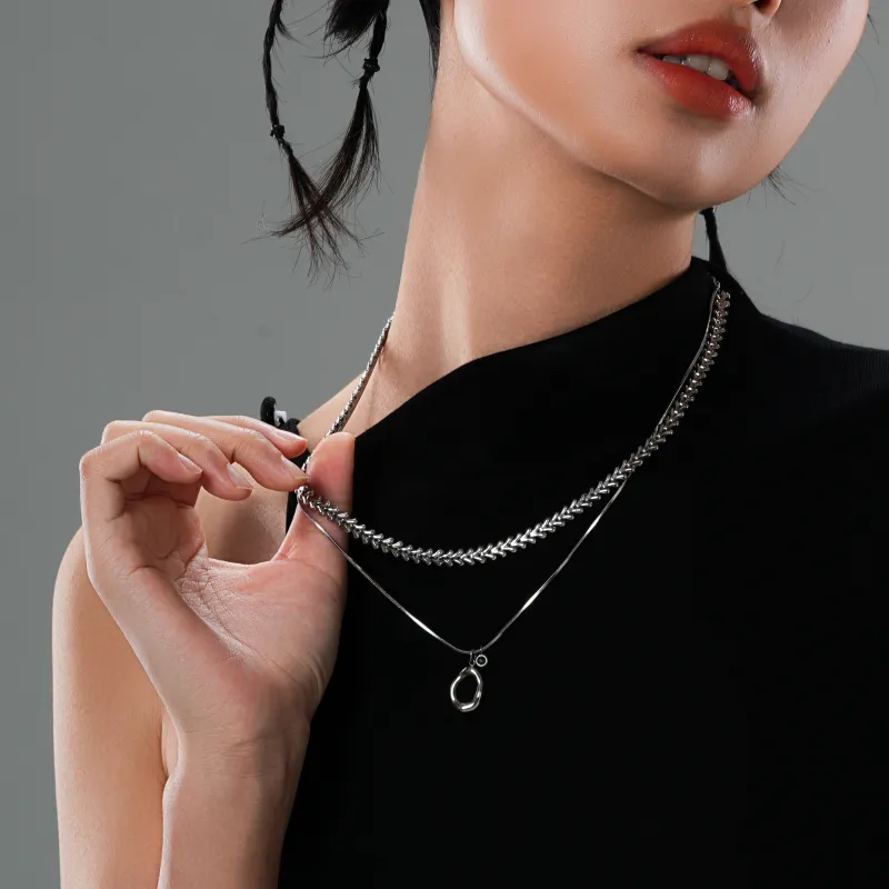 ACIUM Luxury, Layering, Titanium Steel Necklaces Unisex-3