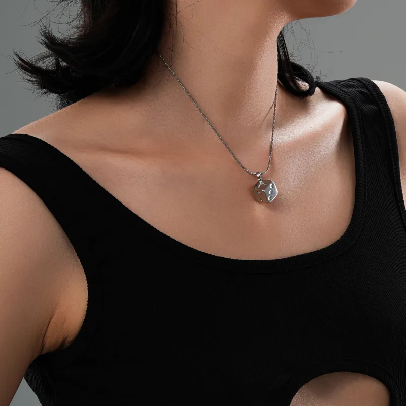 ACIUM Luxury Minimalist Style Titanium Steel Non Oxidation Individual Trendy Premium Dice, Pendant Unisex-4