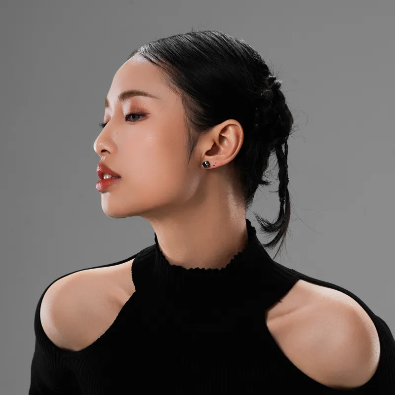 ACIUM Steel Stud Earrings Unisex-4