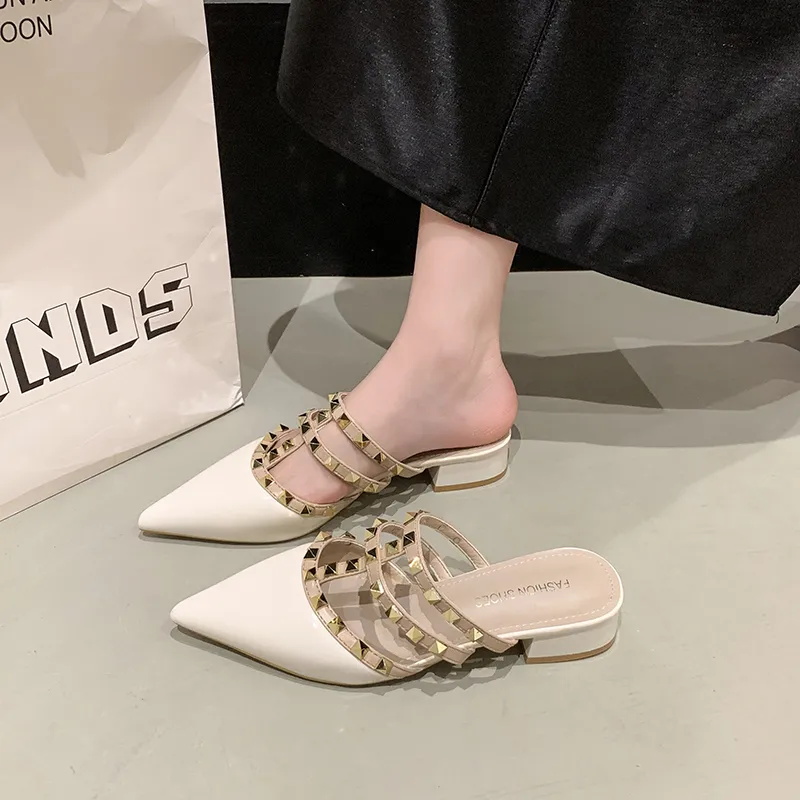 Dragon Dance Chunky Heel High Heels 3.5cm Women's-6