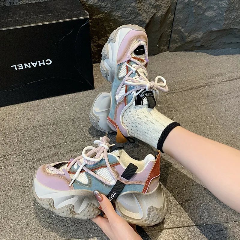 Dragon Dance Breathable Low Top Chunky Sneakers Women's-13
