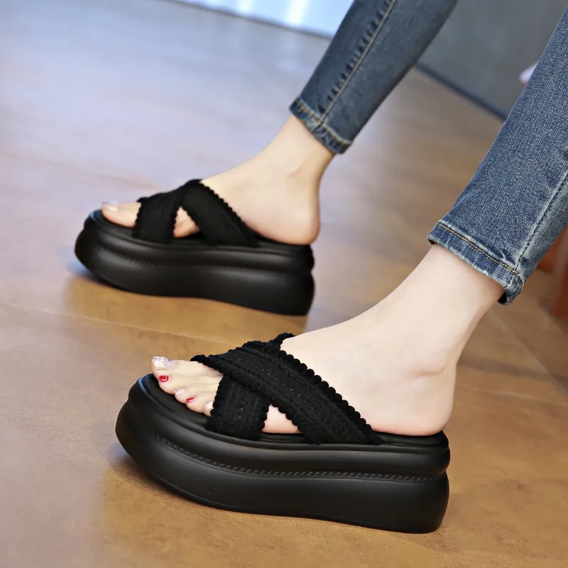 Dragon Dance Slip Resistant Abrasion Resistant Slide Slippers Women's-5