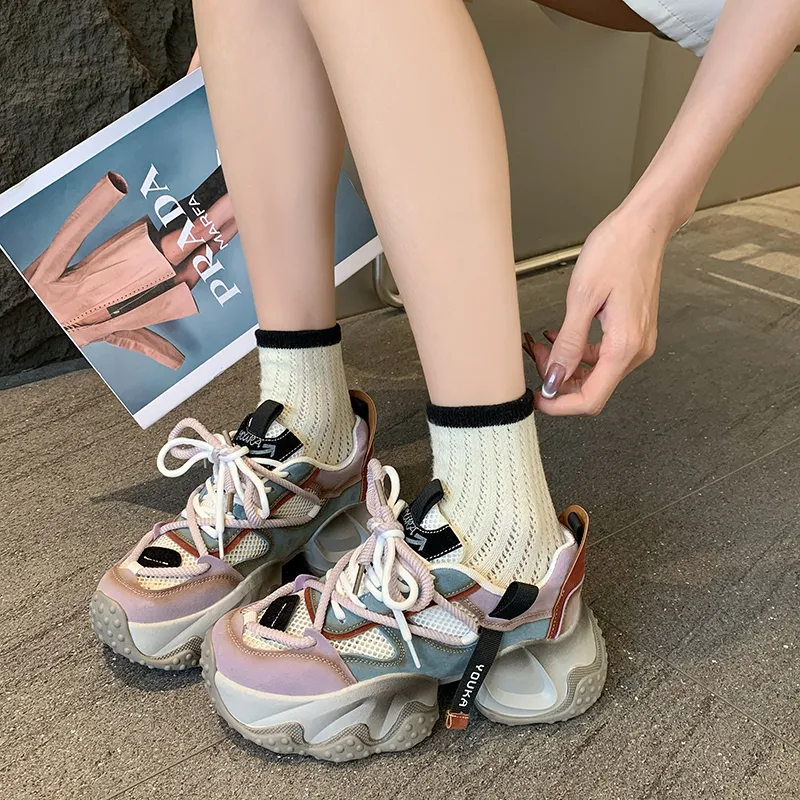 Dragon Dance Breathable Low Top Chunky Sneakers Women's-12