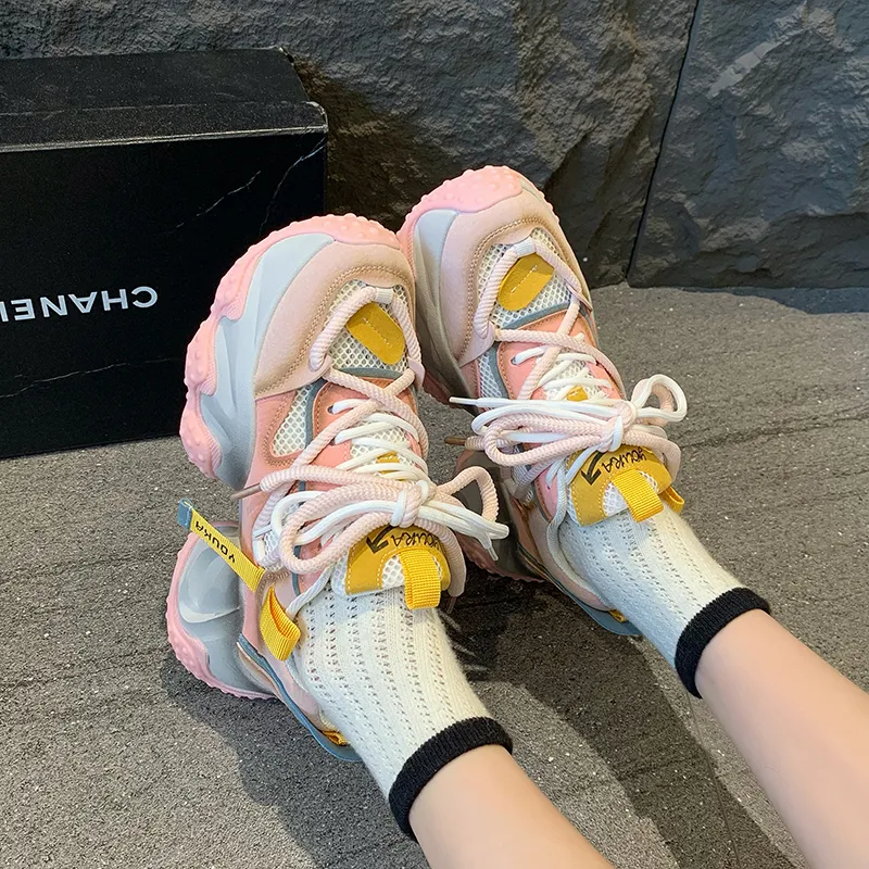 Dragon Dance Breathable Low Top Chunky Sneakers Women's-1