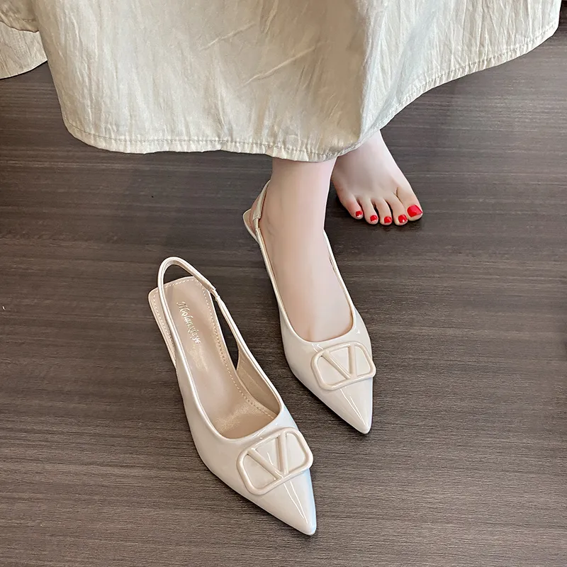 Dragon Dance Slim Heel High Heels 6cm Women's-8