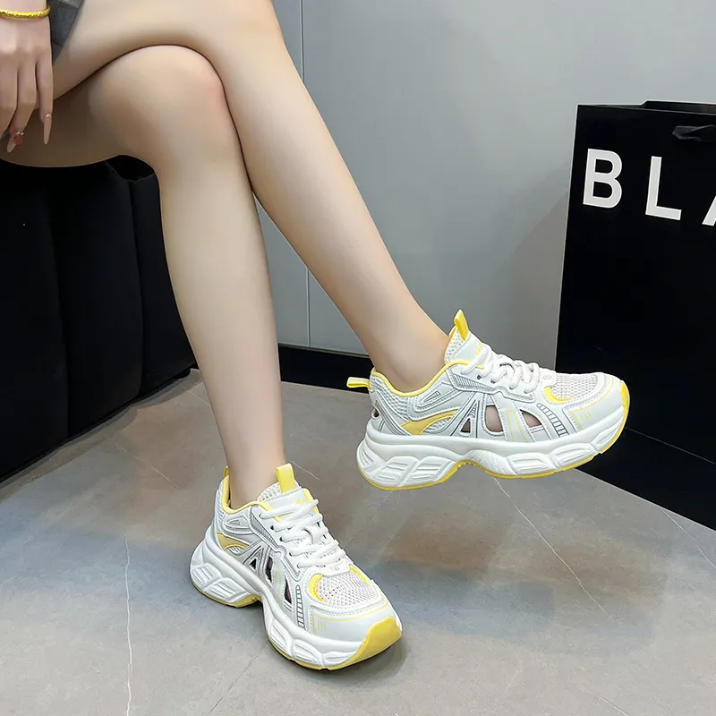 Dragon Dance Breathable, Height Enhancing, Lightweight Low Top Chunky Sneakers Women's-9