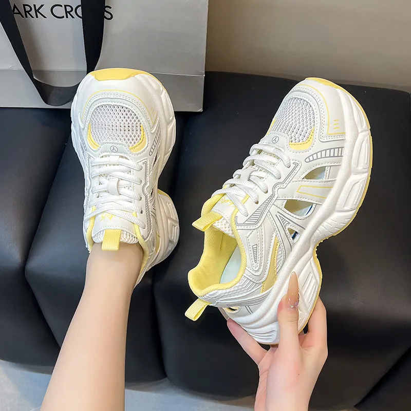 Dragon Dance Breathable, Height Enhancing, Lightweight Low Top Chunky Sneakers Women's-7