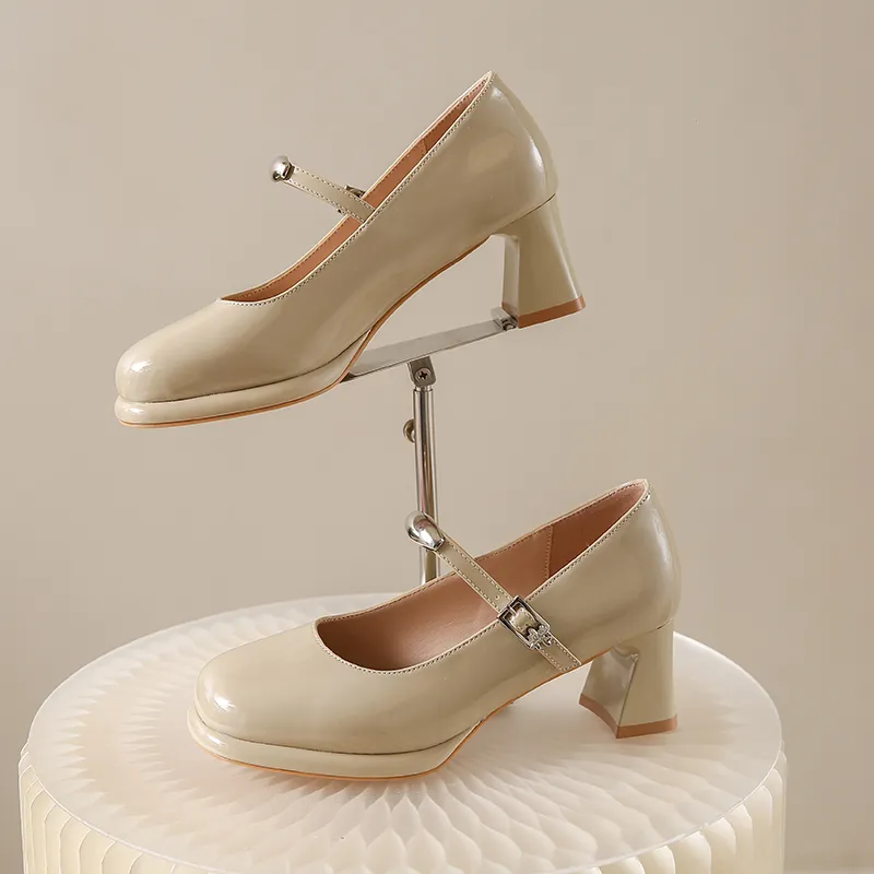 Dragon Dance Chunky Heel High Heels Women's-11