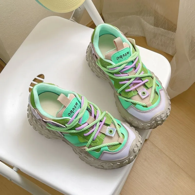 Dragon Dance Low Top Chunky Sneakers Women's-2