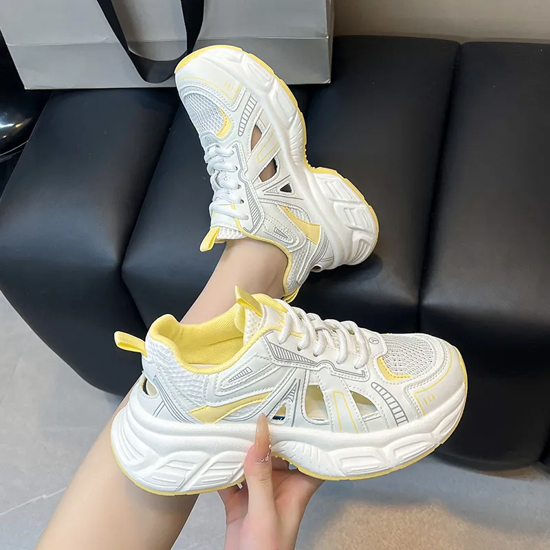 Dragon Dance Breathable, Height Enhancing, Lightweight Low Top Chunky Sneakers Women's-8