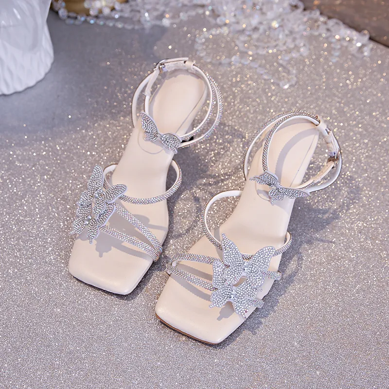 Dragon Dance One Strap Sandals Women's White-2