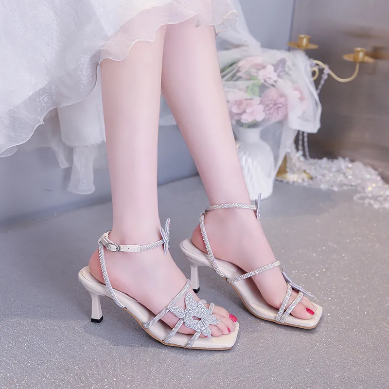 Dragon Dance One Strap Sandals Women's White-6