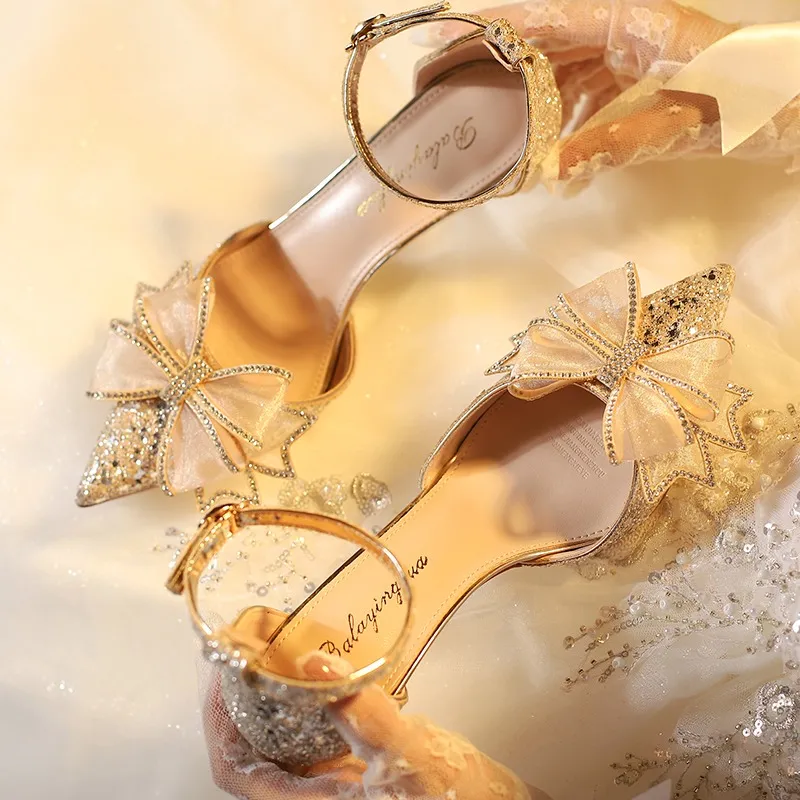 Dragon Dance Slim Heel High Heels Women's Champagne-1