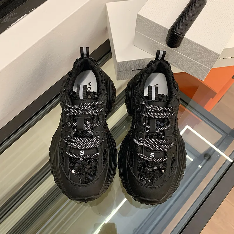 Dragon Dance Height Increasing Breathable Low Top Chunky Sneakers Women's-14