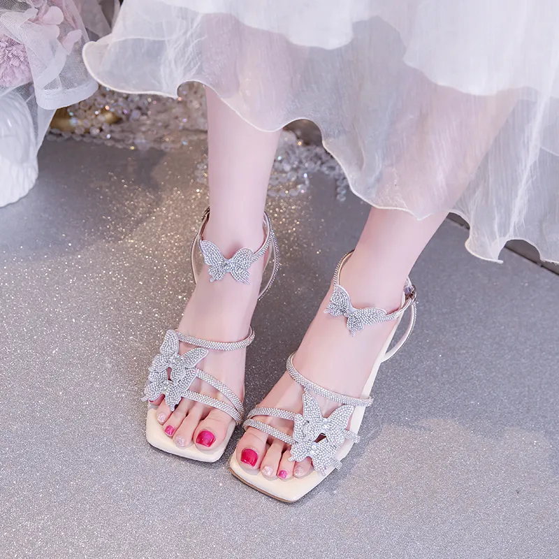 Dragon Dance One Strap Sandals Women's White-3
