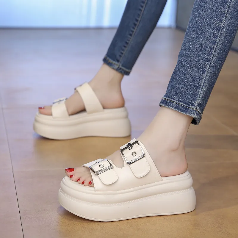 Dragon Dance PU Polyurethane Slip Resistant Abrasion Resistant Slide Slippers Women's-9