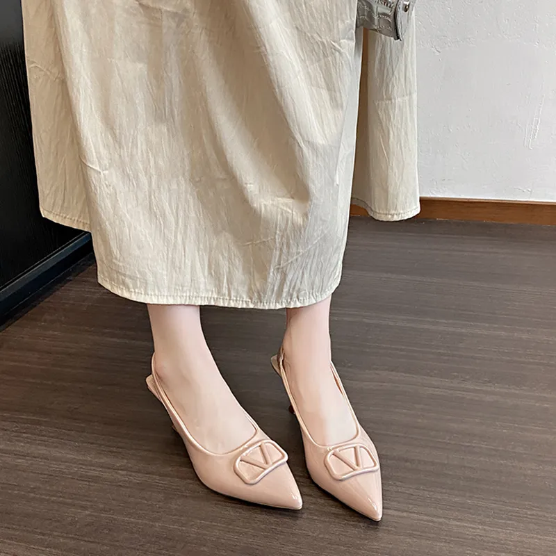 Dragon Dance Slim Heel High Heels 6cm Women's-16