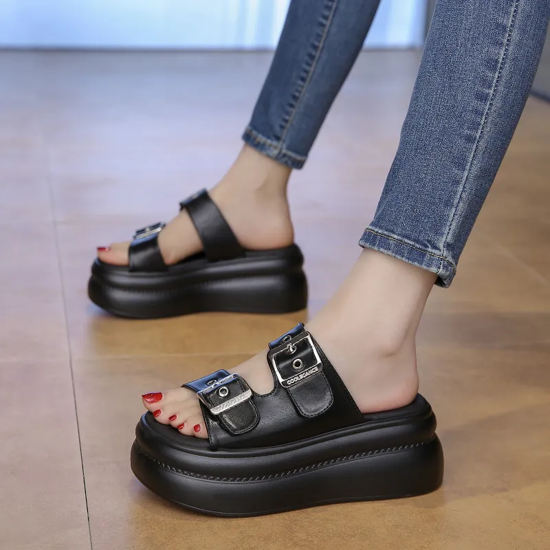 Dragon Dance PU Polyurethane Slip Resistant Abrasion Resistant Slide Slippers Women's-14